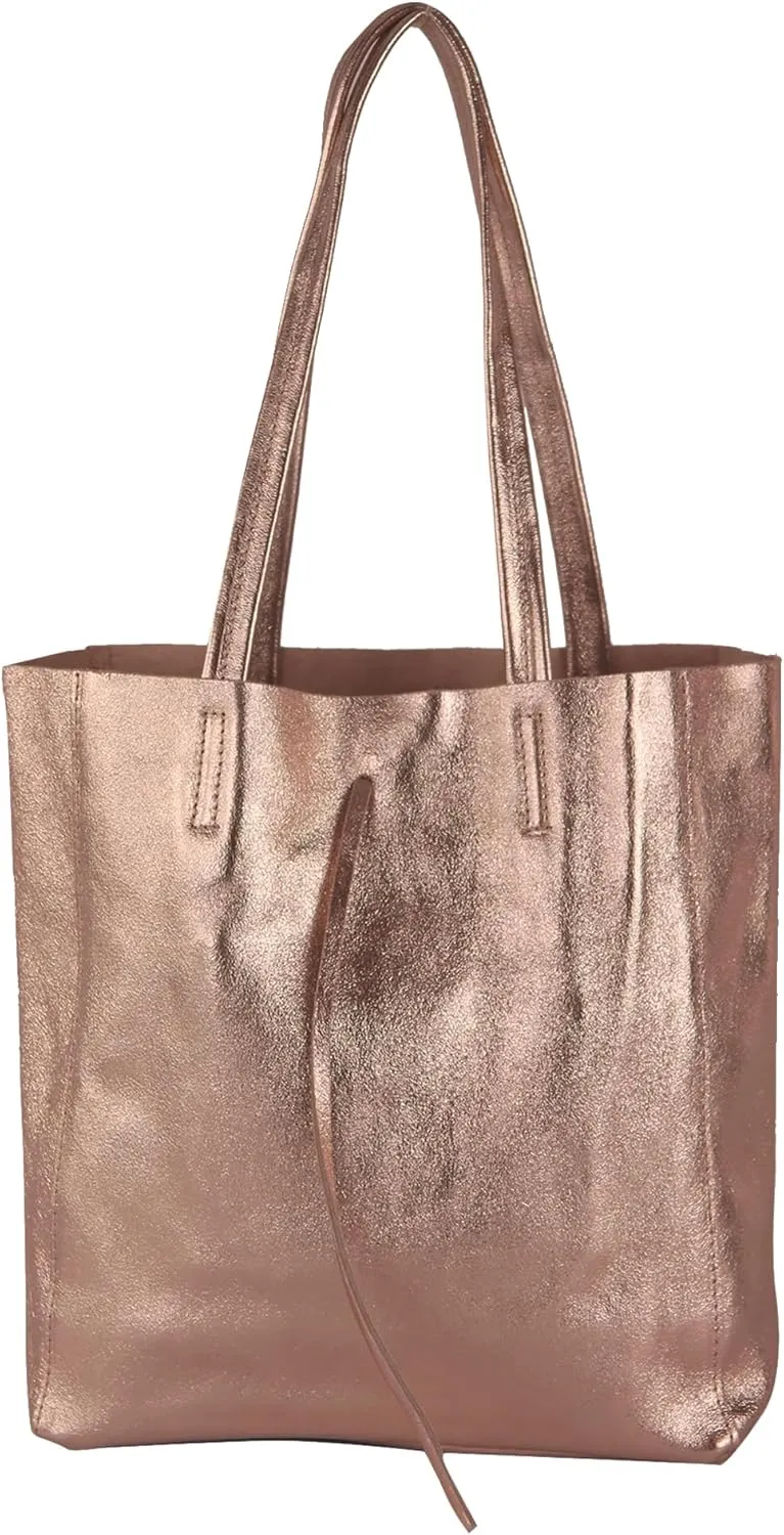 T253 - Leather Tote Bag for Women, With Inner Pocket