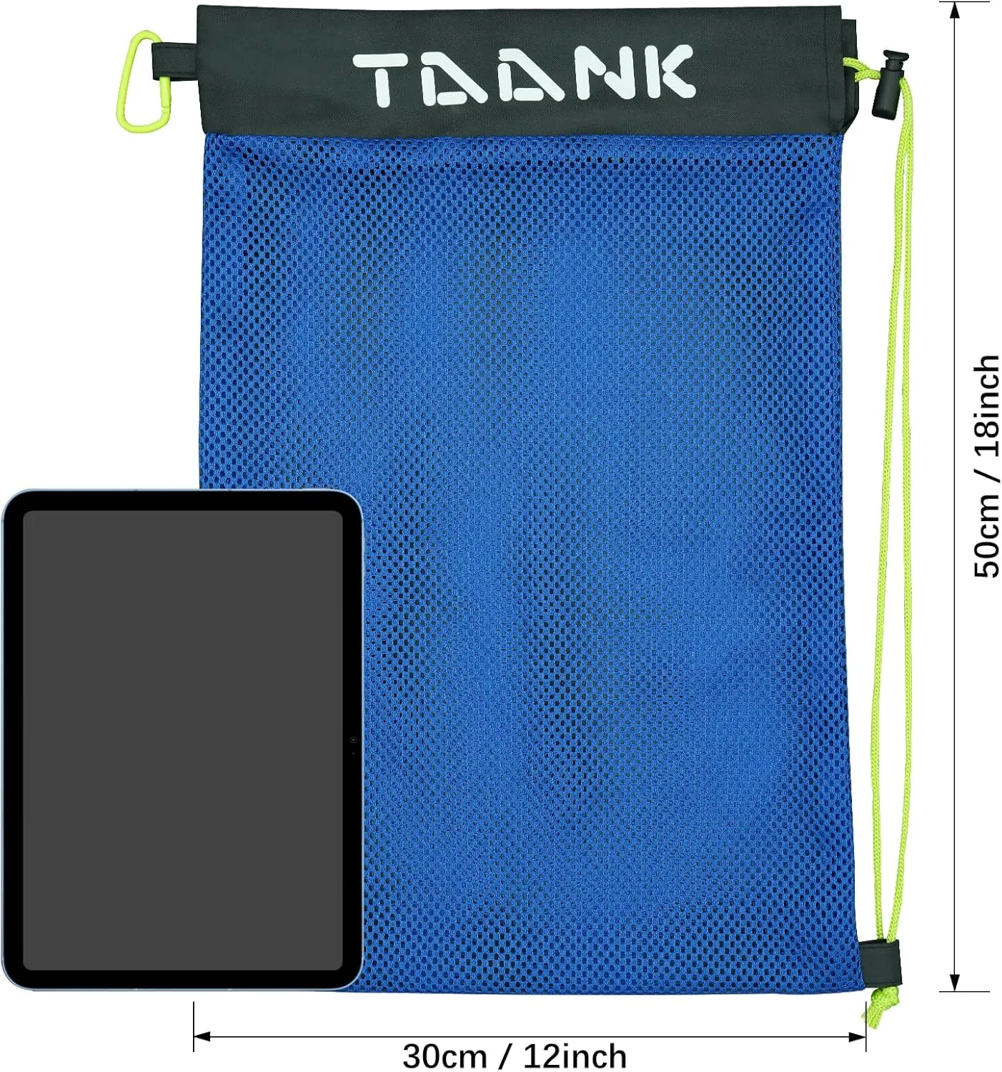 TAANK 1 Pcs/2 Pcs Mesh Bag, with Drawstring Closure,18x12inch(45 * 30cm) small mesh Bag for Pickleballs&Softballs&Tennis&BaseBalls&Golf Balls.Mesh Laundry bags&Beach bag