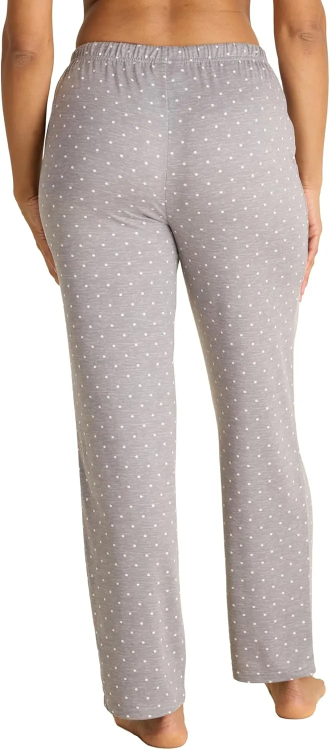 TAHARI Women's Straight Leg Drawstring Pajama Pants with Pockets