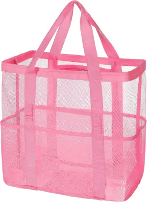 Tavaleu Mesh Beach Bag - Large Beach Tote with Multi Functional Pockets for Family Travel/Vacation