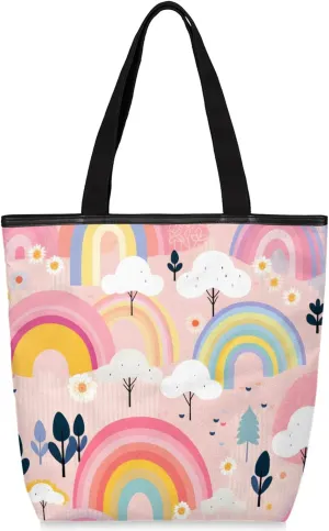 Tavisto Canvas Tote Bag Large Capacity Casual Shoulder Bag Handbag Beach Bag