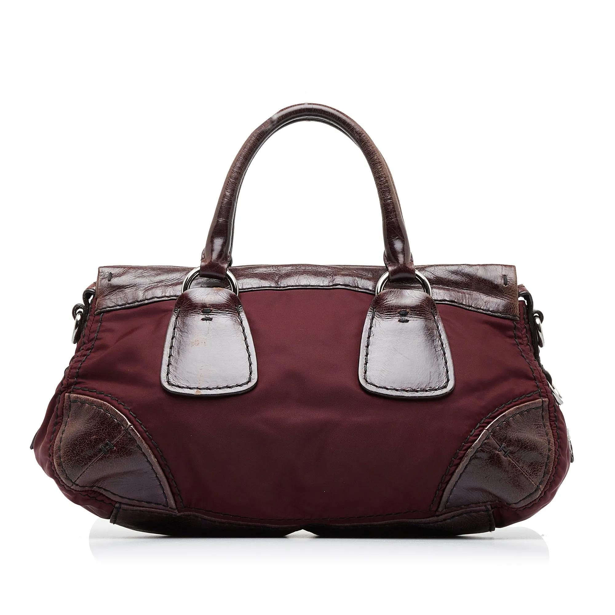 Tessuto Satchel Future-proof Top Quality Trimmed Prada Vitello Heavy discount