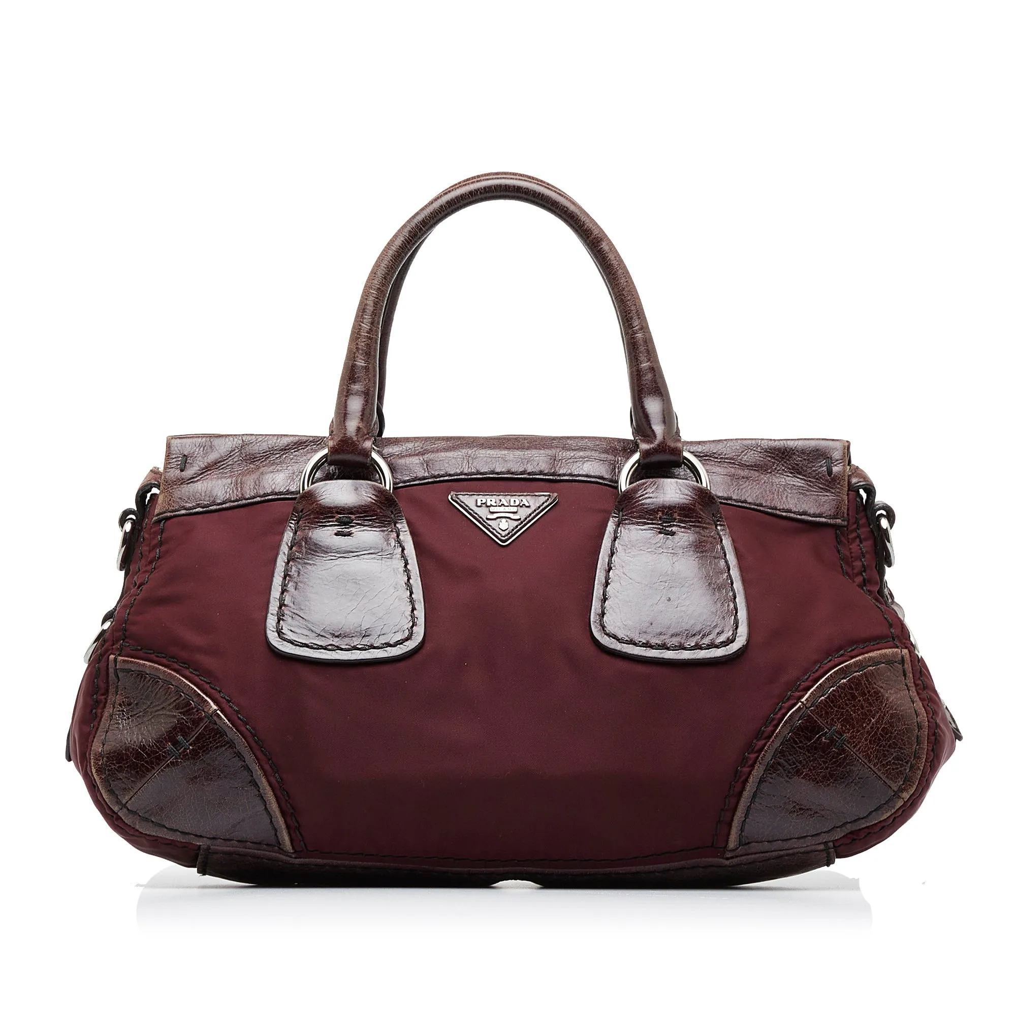 Tessuto Satchel Future-proof Top Quality Trimmed Prada Vitello Heavy discount