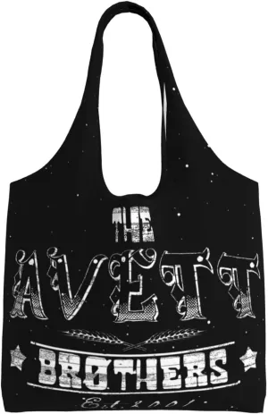 The Avett Musics Brothers Shoulder Canvas Tote for Women Weekender Handbag Reusable Grocery Shopping Bag