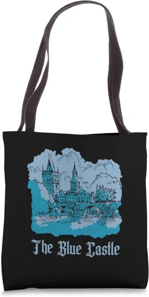 The Blue Castle Large Medieval Building Castle Tote Bag