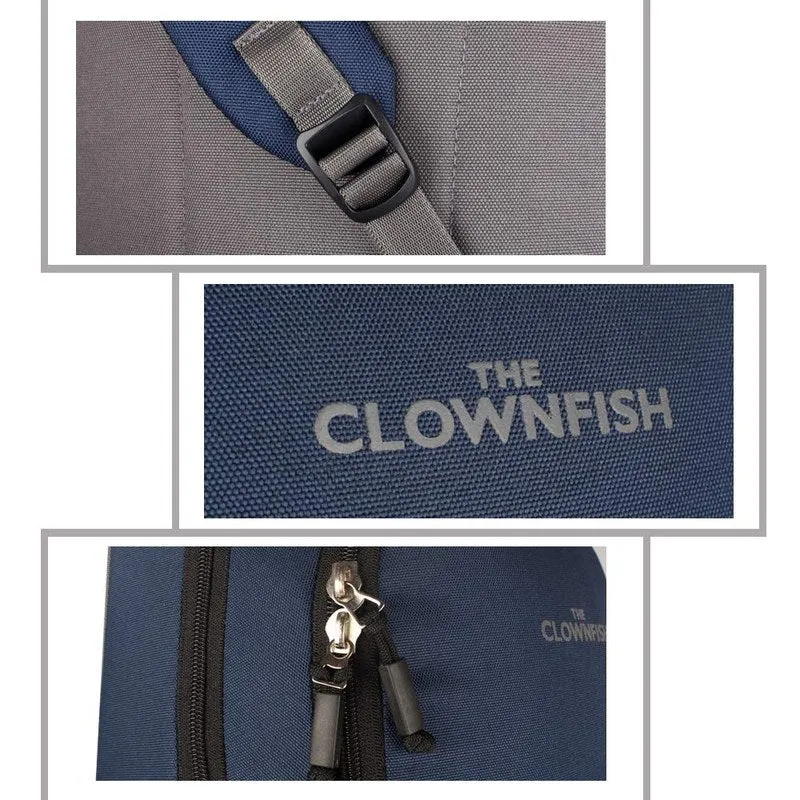 THE CLOWNFISH Delta Polyester Laptop Backpack - 23 Ltr Capacity, Water-Resistant | Blue