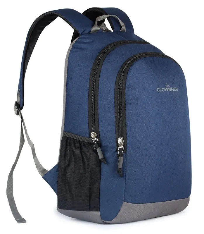 THE CLOWNFISH Delta Polyester Laptop Backpack - 23 Ltr Capacity, Water-Resistant | Blue