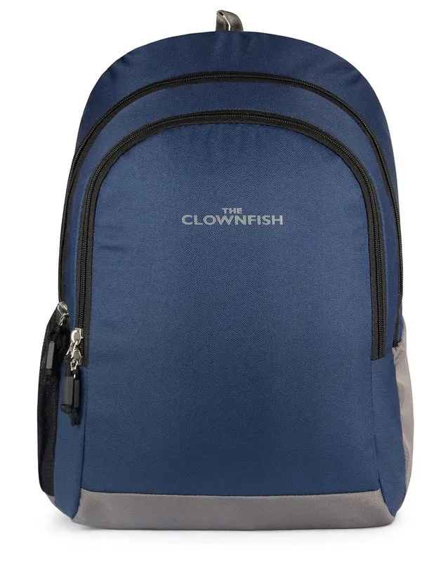 THE CLOWNFISH Delta Polyester Laptop Backpack - 23 Ltr Capacity, Water-Resistant | Blue