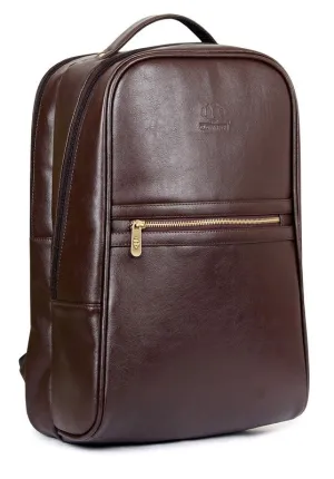 THE CLOWNFISH Fusion 27L Laptop Backpack - Water-Resistant, Adjustable Straps | Unisex | 15.6 Inch | Coffee