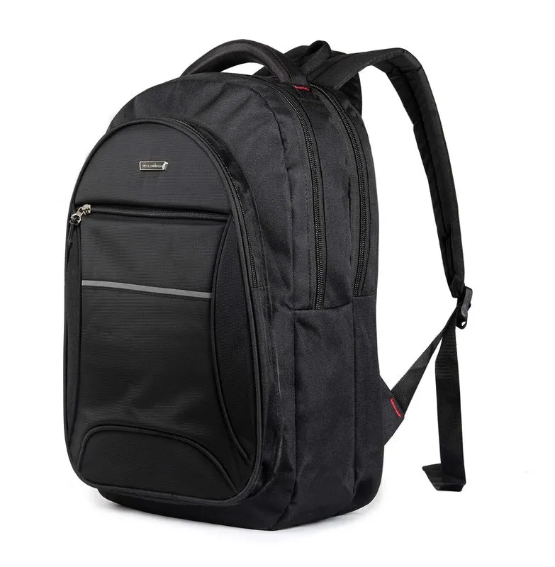 THE CLOWNFISH Persuader 27 Litre Black Backpack - Water Resistant, Padded | 3 Compartments | Black