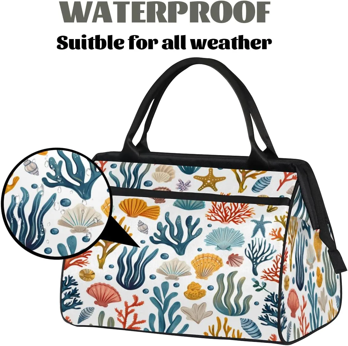 Tote Bag for Women, Lightweight Tote Bag with Zipper, Large Shoulder Bag Handbag for Travel, Work