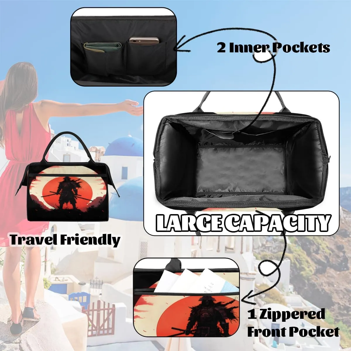 Tote Bag for Women, Lightweight Tote Bag with Zipper, Large Shoulder Bag Handbag for Travel, Work