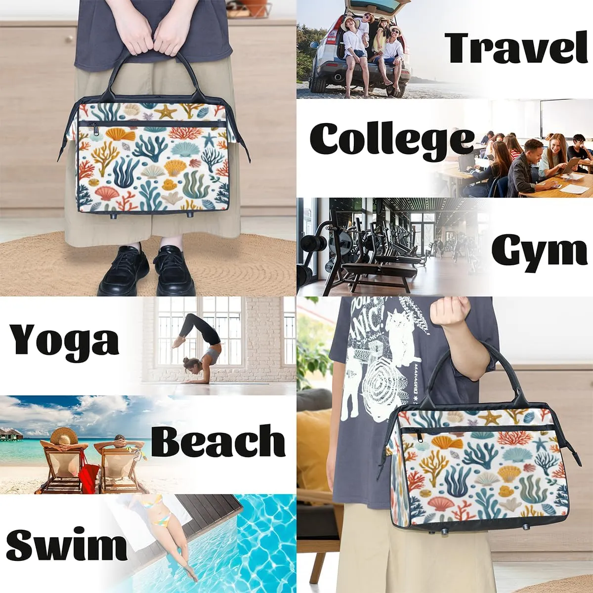 Tote Bag for Women, Lightweight Tote Bag with Zipper, Large Shoulder Bag Handbag for Travel, Work