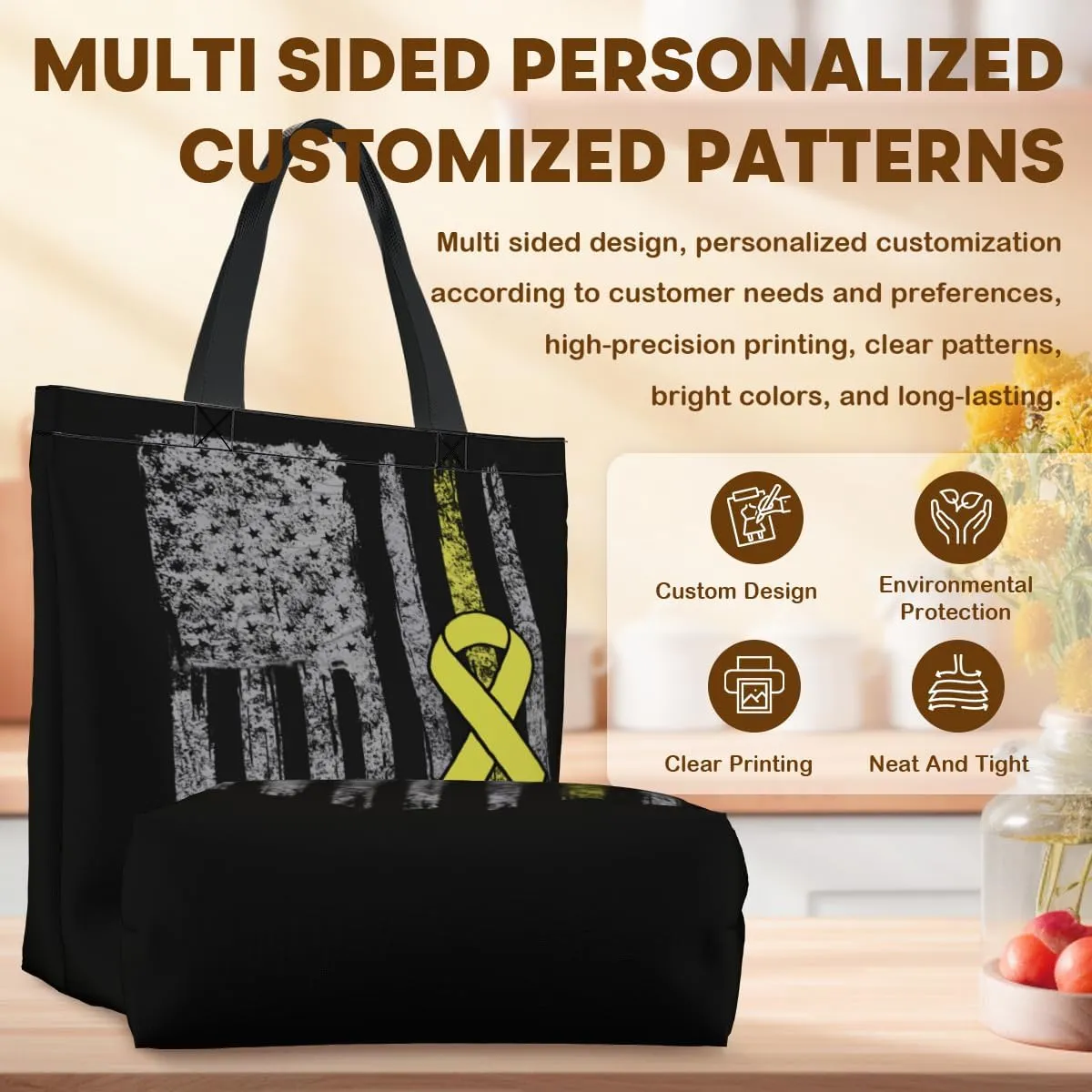 Tote Bag for Women Men Large Reusable Beach Shoulder Bags With Zipper for Gym Shopping Travel Gifts Yoga