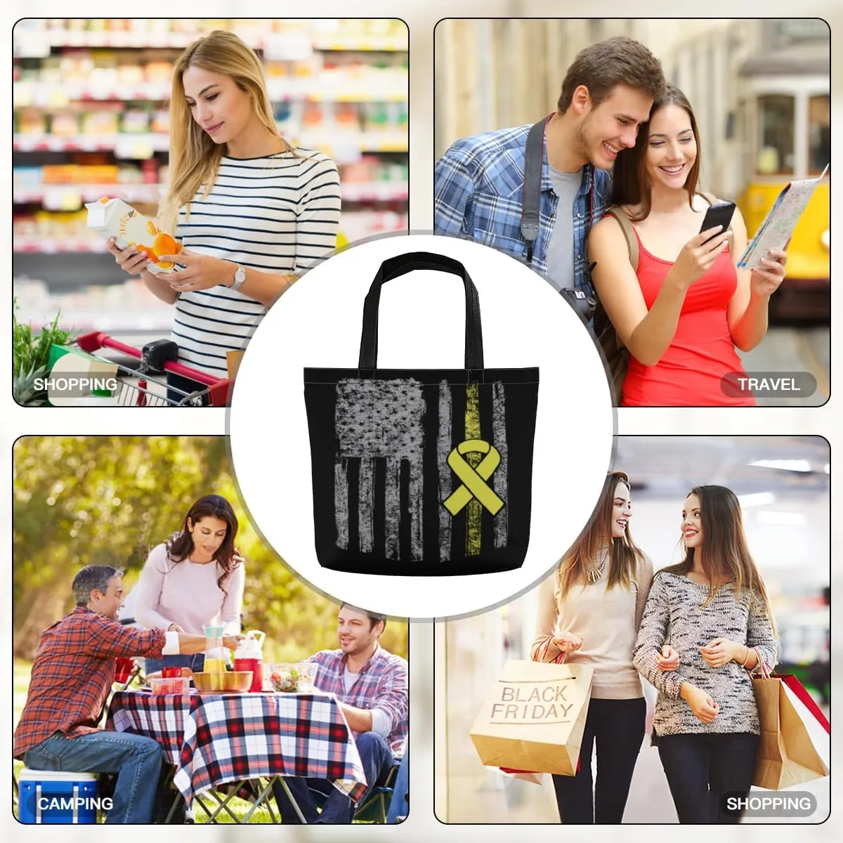 Tote Bag for Women Men Large Reusable Beach Shoulder Bags With Zipper for Gym Shopping Travel Gifts Yoga