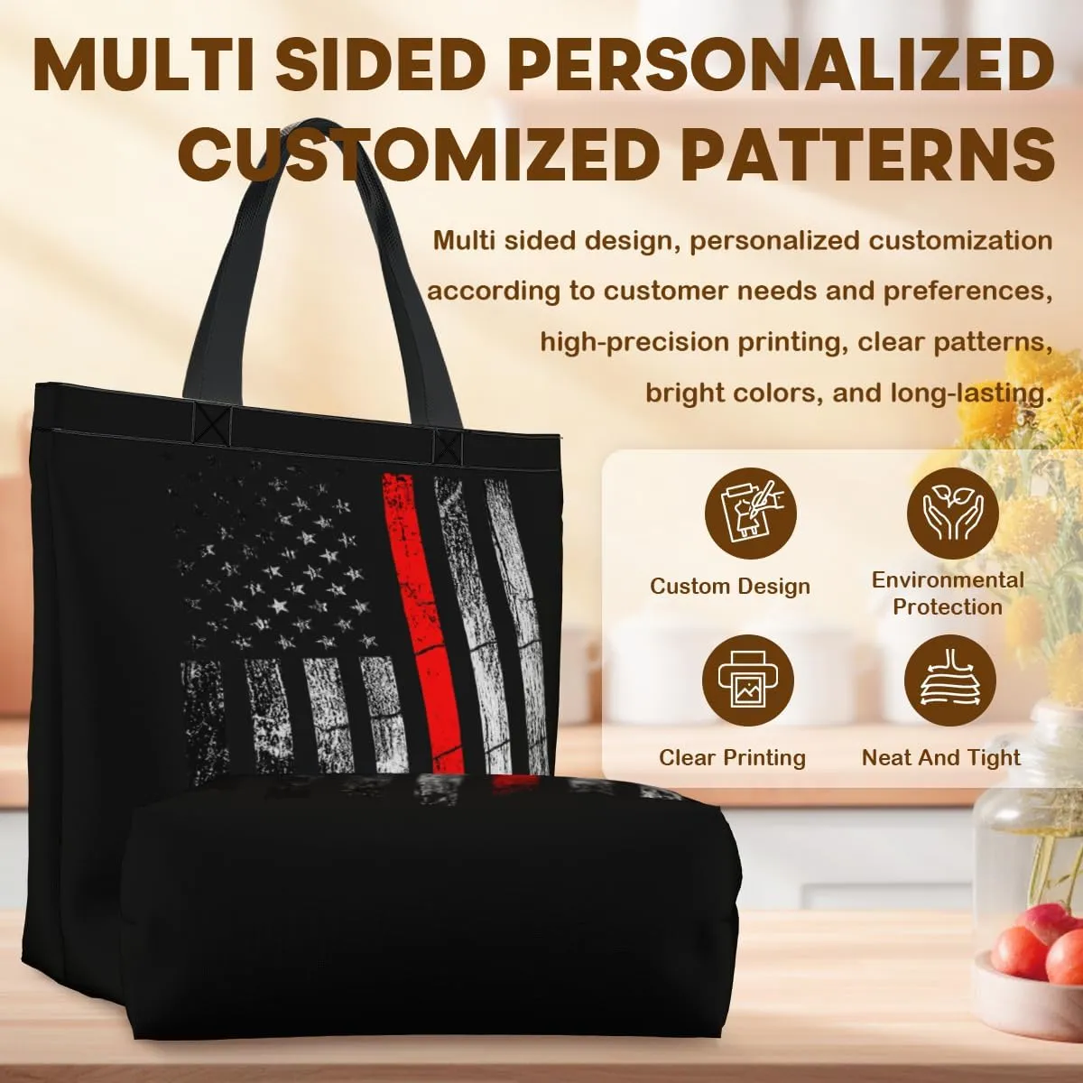 Tote Bag for Women Men Large Reusable Beach Shoulder Bags With Zipper for Gym Shopping Travel Gifts Yoga