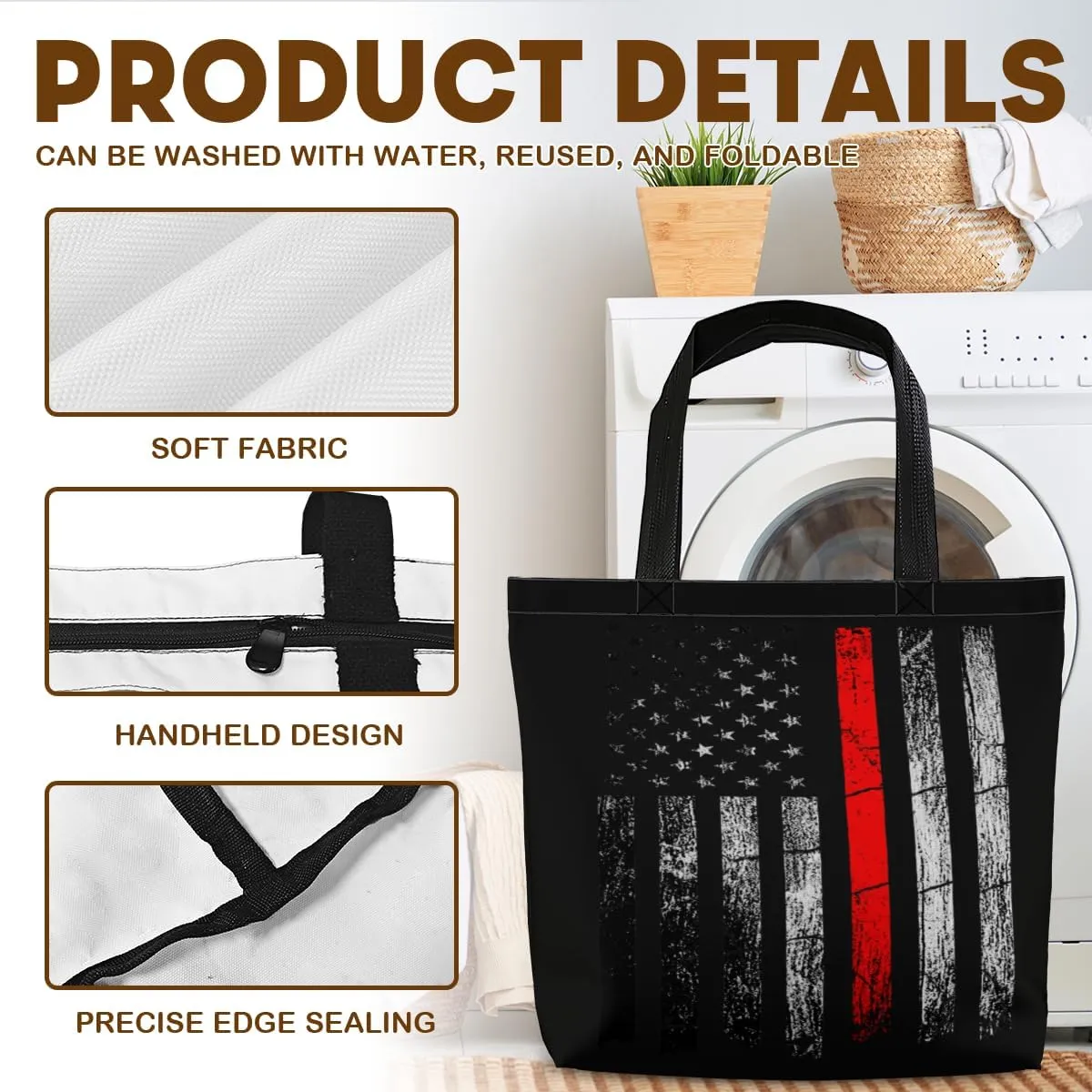 Tote Bag for Women Men Large Reusable Beach Shoulder Bags With Zipper for Gym Shopping Travel Gifts Yoga