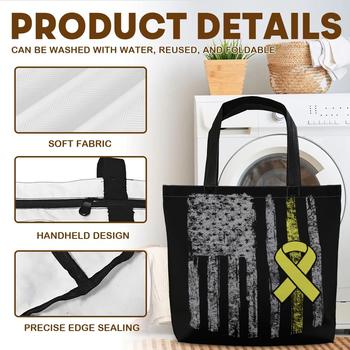 Tote Bag for Women Men Large Reusable Beach Shoulder Bags With Zipper for Gym Shopping Travel Gifts Yoga