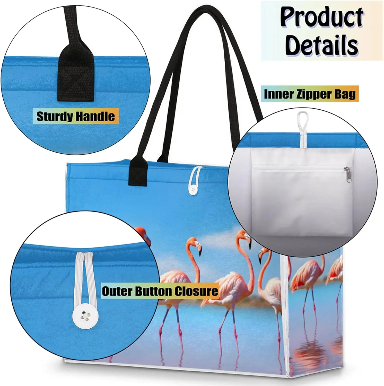 Tote Bag for Women Reusable Canvas Shoulder Bag