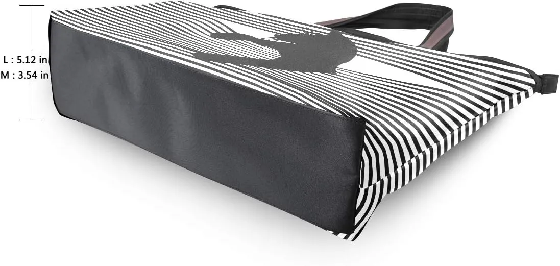 Tote Bag for Women with Zipper and Pockets,Polyester Tote Bag Pattern Tote Purse Women Handbag