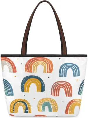 Tote Bag for Women with Zipper Large Capacity Top Handle Casual Shoulder Bag Handbag Reusable Shopping