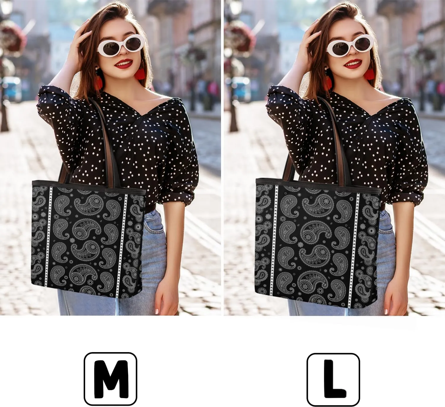 Tote Bag for Women with Zipper Large Capacity Top Handle Casual Shoulder Bag Handbag Reusable Shopping