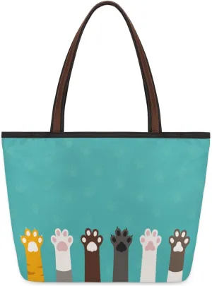 Tote Bag for Women with Zipper Large Capacity Top Handle Casual Shoulder Bag Handbag Reusable Shopping