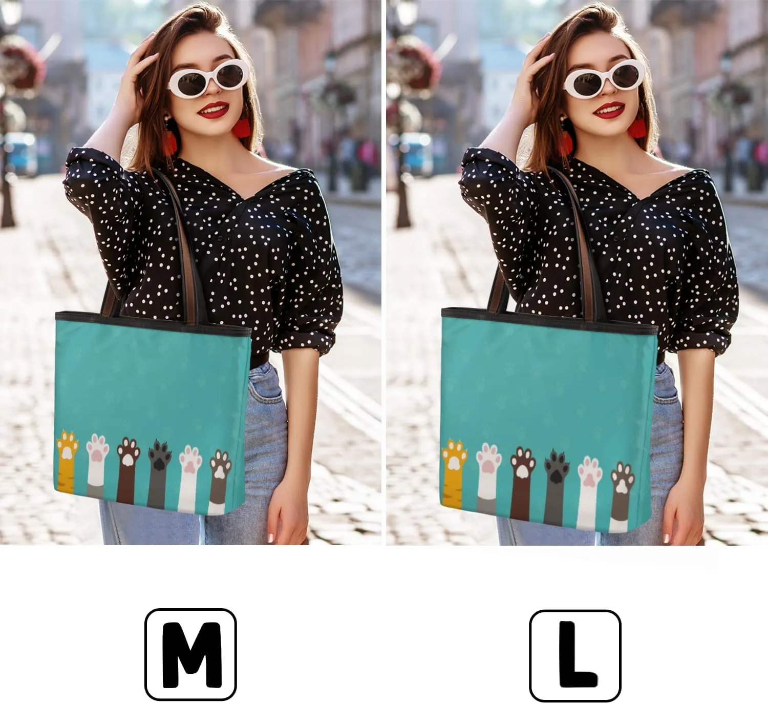 Tote Bag for Women with Zipper Large Capacity Top Handle Casual Shoulder Bag Handbag Reusable Shopping