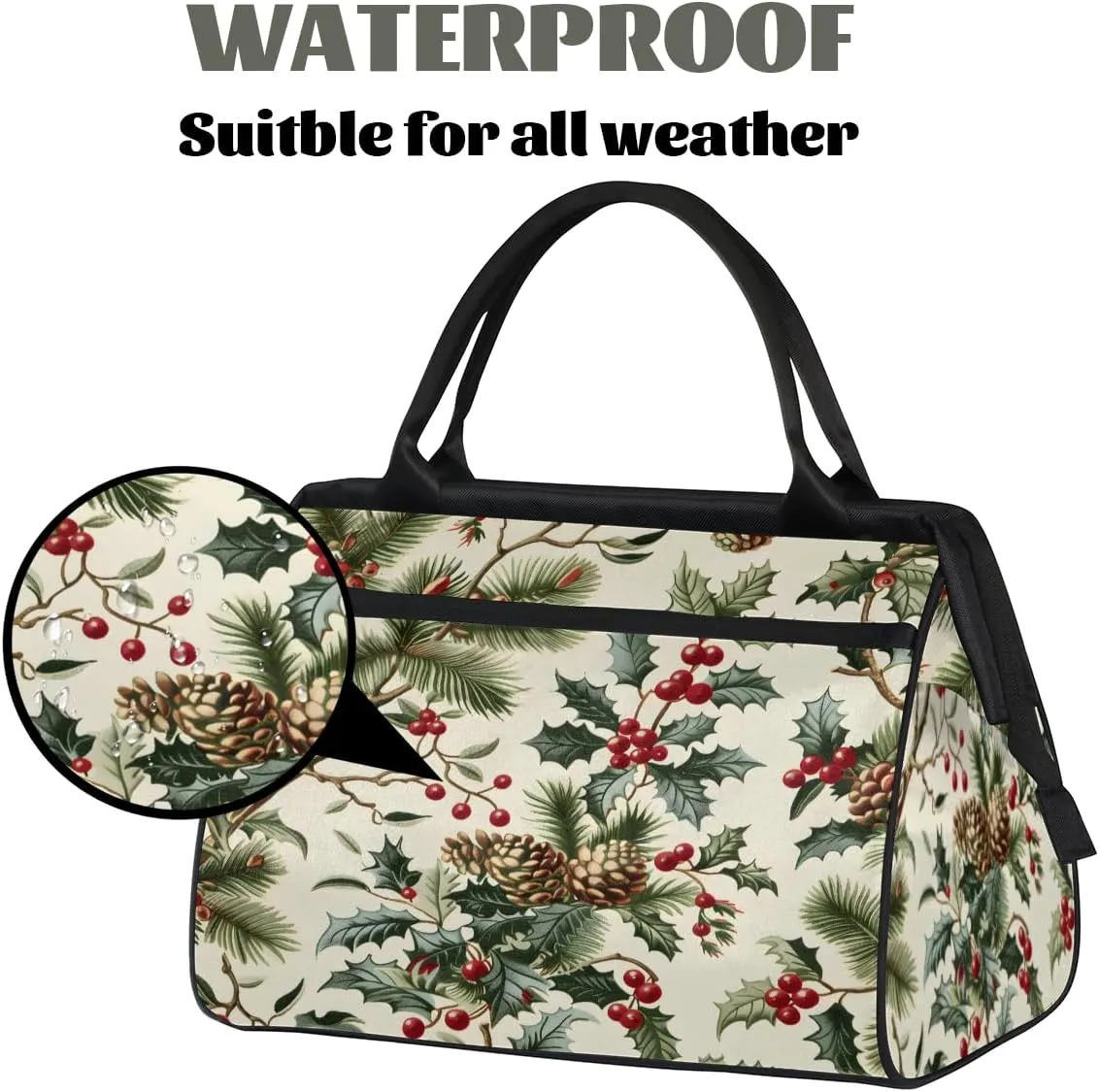 Tote Bag for Women with Zipper, Lightweight Travel Tote Bag Large Shoulder Bag Handbag for Work, Gym