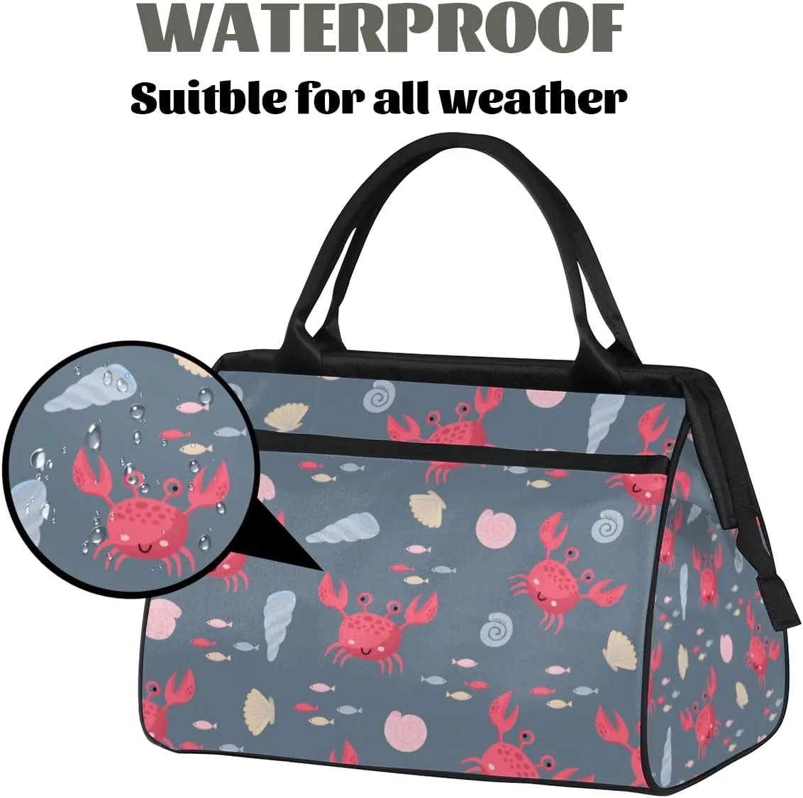 Tote Bag for Women with Zipper, Travel Large Shoulder Bag Handbag for Work, Gym
