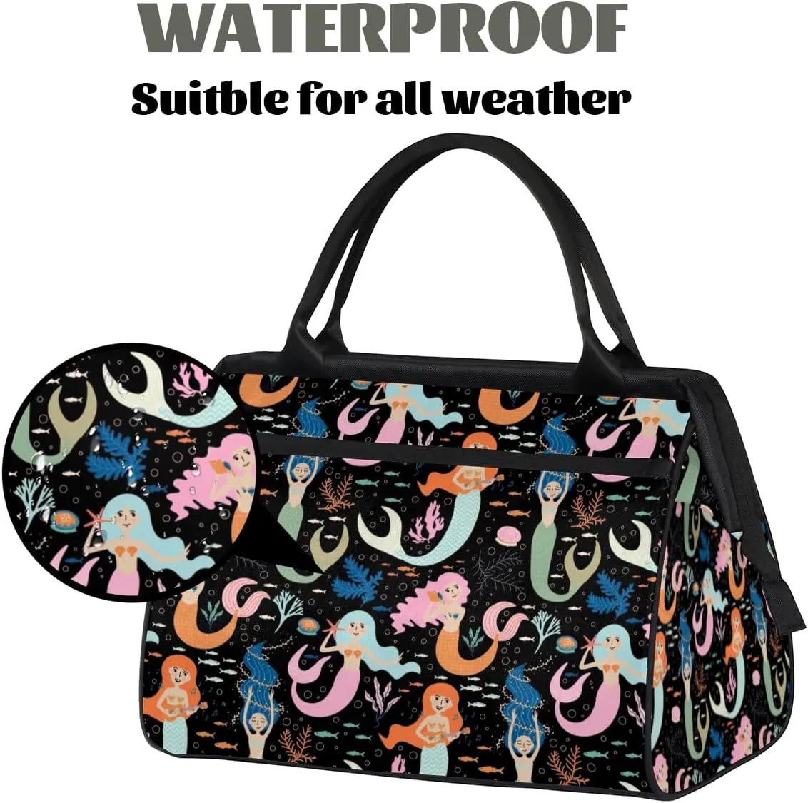 Tote Bag for Women with Zipper, Travel Large Shoulder Bag Handbag for Work, Gym