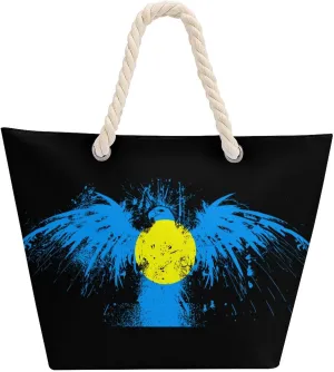 Tote Bag Large Handles Beach Bag with Zipper for Shopping Groceries Travel Outdoors Swim Pool Bag