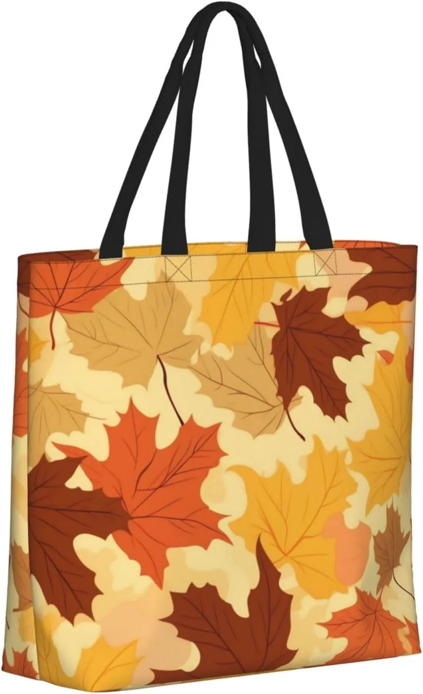 Tote Bag with Zipper Pockets,Large Capacity Shopping Bag,Casual Shoulder Bag for shopping Work Gym