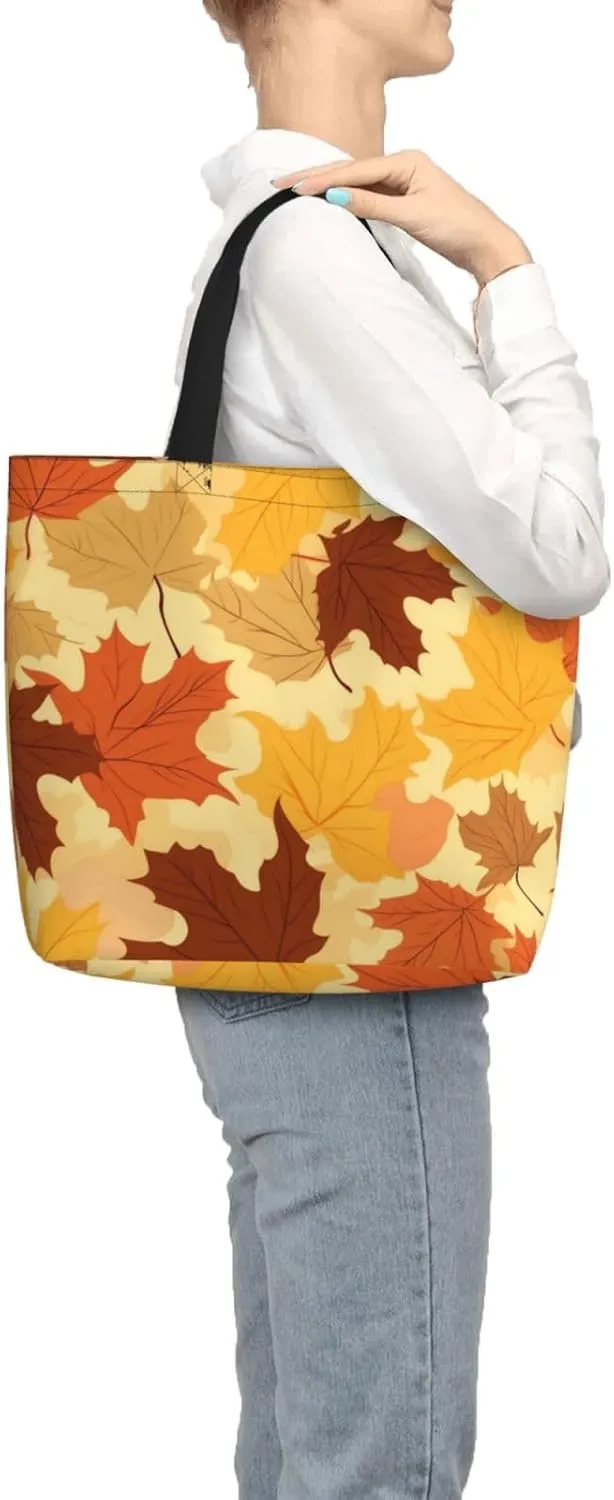 Tote Bag with Zipper Pockets,Large Capacity Shopping Bag,Casual Shoulder Bag for shopping Work Gym