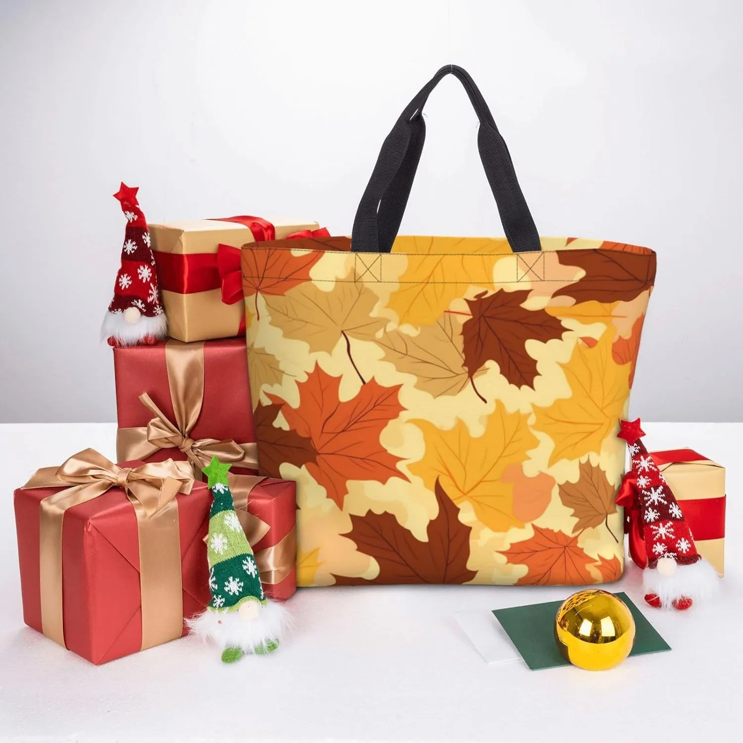 Tote Bag with Zipper Pockets,Large Capacity Shopping Bag,Casual Shoulder Bag for shopping Work Gym