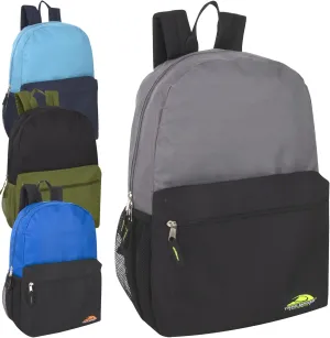 Trail maker Wholesale Backpacks 24 Backpacks for Kids, School, Adults, Sports | 18 Inch Color Block Backpacks for Men, Women, Kids (Boys Color Pack)
