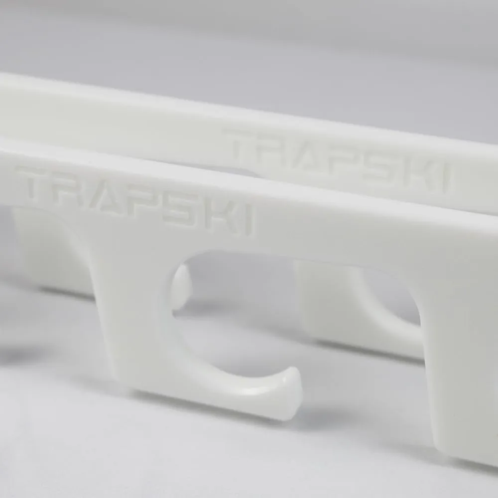 TRAPSKI Made in USA Fishing Rod/Pole Holder Rack Organizer | Wall or Ceiling Mounted Fishing Rod Rack | Marine Grade HDPE Plastic | Pole Holder for up to 6 Stackable