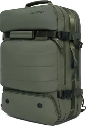 Travel Backpack Carry On Flight Approved, Large Capacity,Expandable Laptop Backpack W/Multi Pockets, Wet isolation Pocket, Heavy Duty Luggage Backpack USB Port for Business Travel