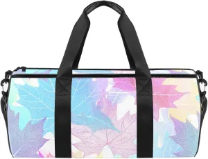 Travel Bag,Mens Gym Bag,Womens Gym Bag,Color Texture Transplant Leaves,Sports Bag