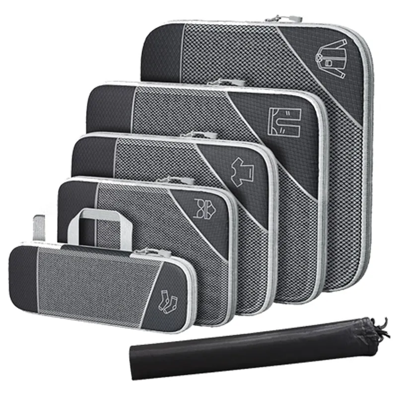 Travel Compression Packing Cubes - Set of 6