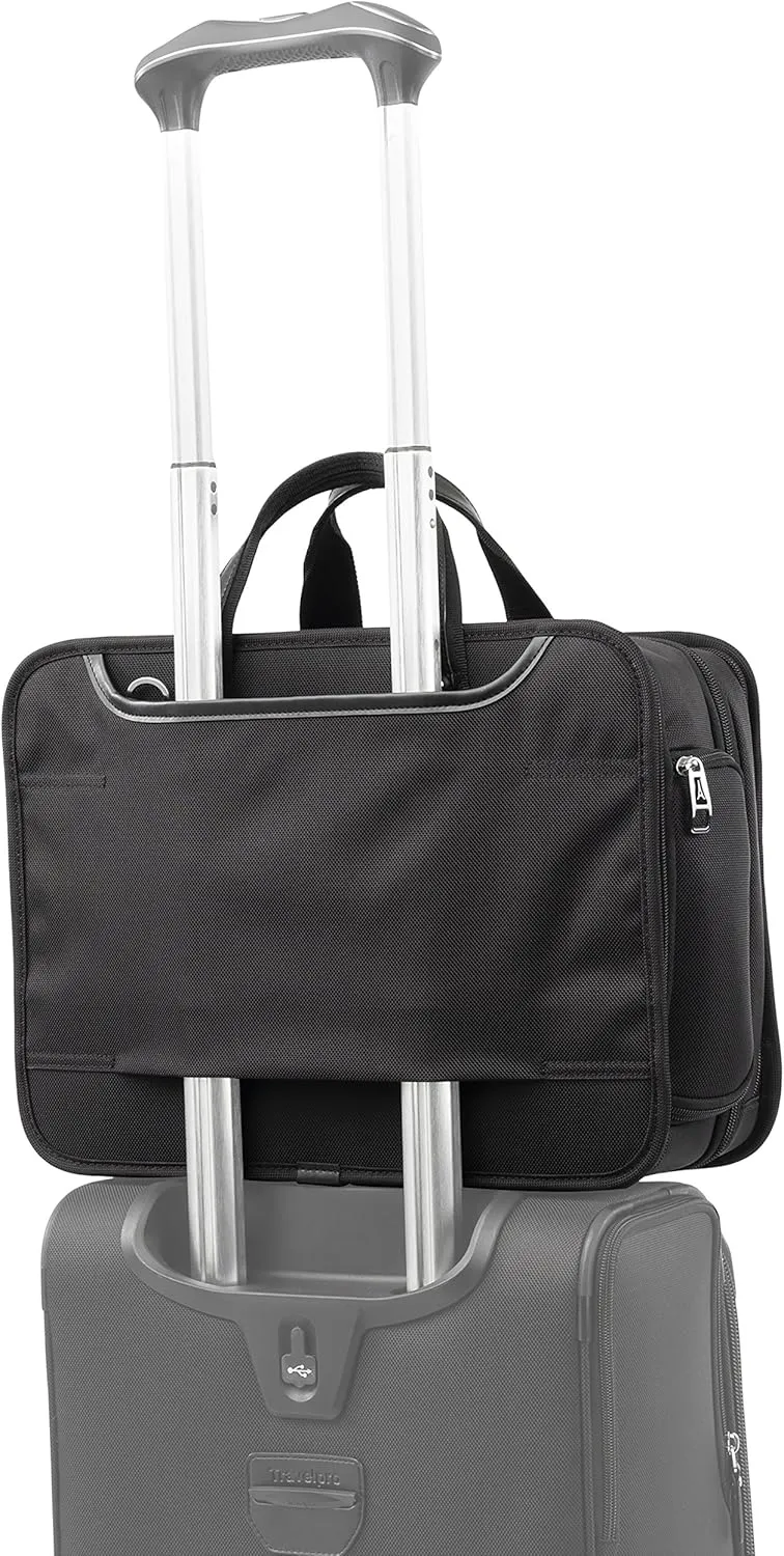 Travelpro Platinum Elite Expandable Business Laptop Briefcase, Fits up to 15.6 Laptop, Work School Travel, Men and Women