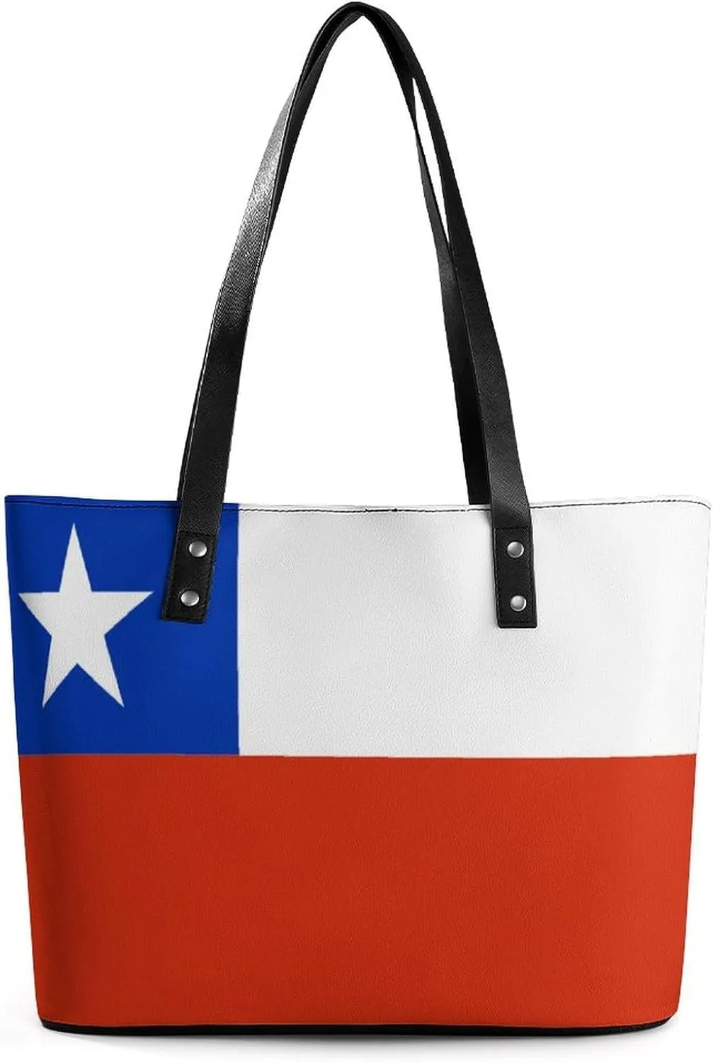 Trendy Cape Verde Flag Large Tote Bag for Women Leather Everyday Handbag