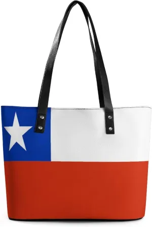 Trendy Cape Verde Flag Large Tote Bag for Women Leather Everyday Handbag