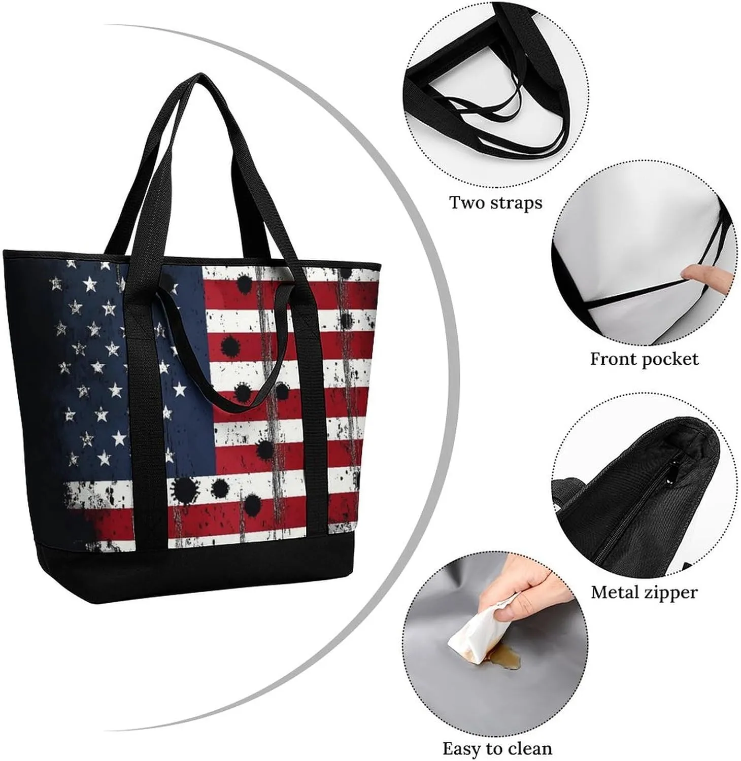 Trendy Commuter Tote Bag Large Insulated Shopping Bag For Travel