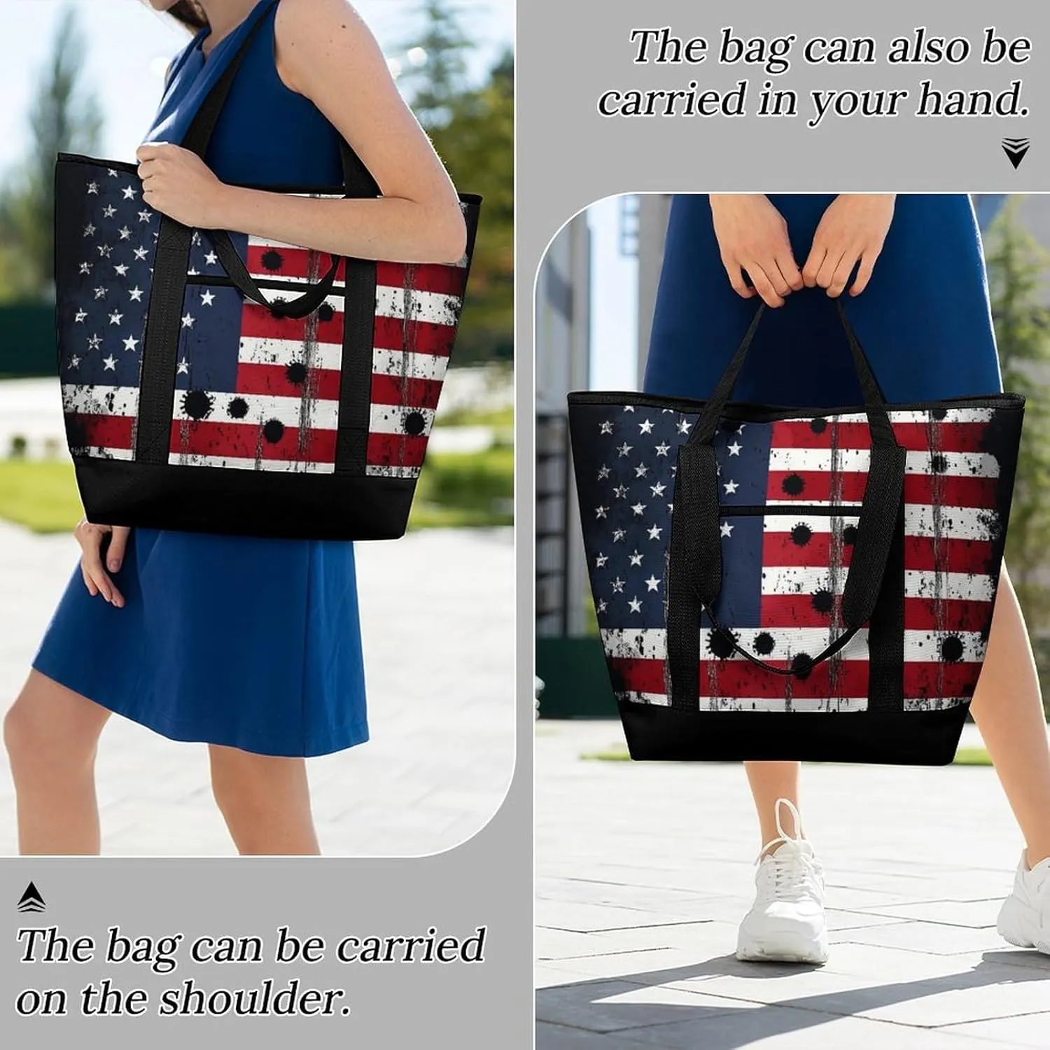 Trendy Commuter Tote Bag Large Insulated Shopping Bag For Travel