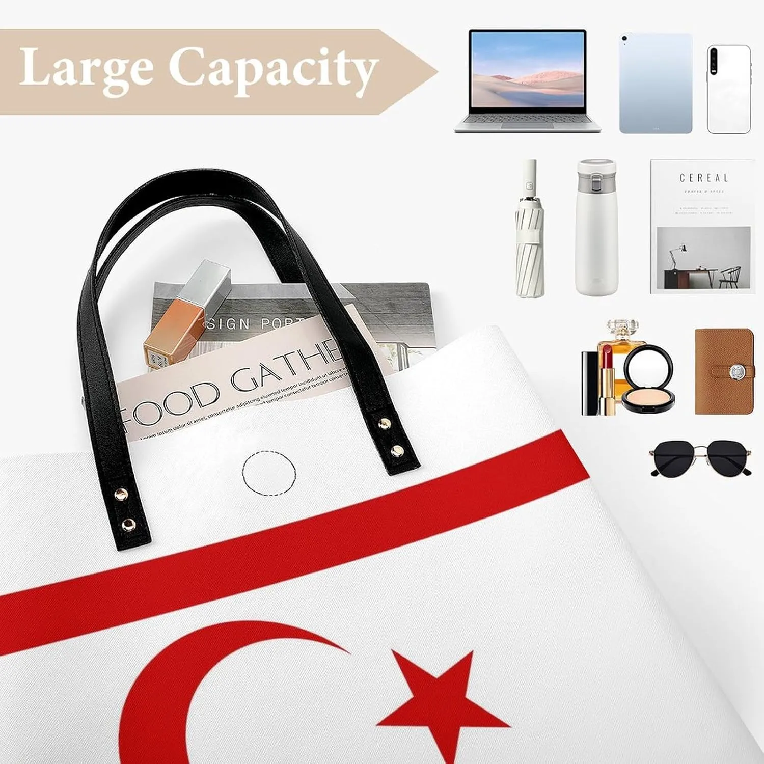 Trendy Cook Lslands Flag Women's Shoulder Bag Stylish Tote Handbag for Work and Travel Use