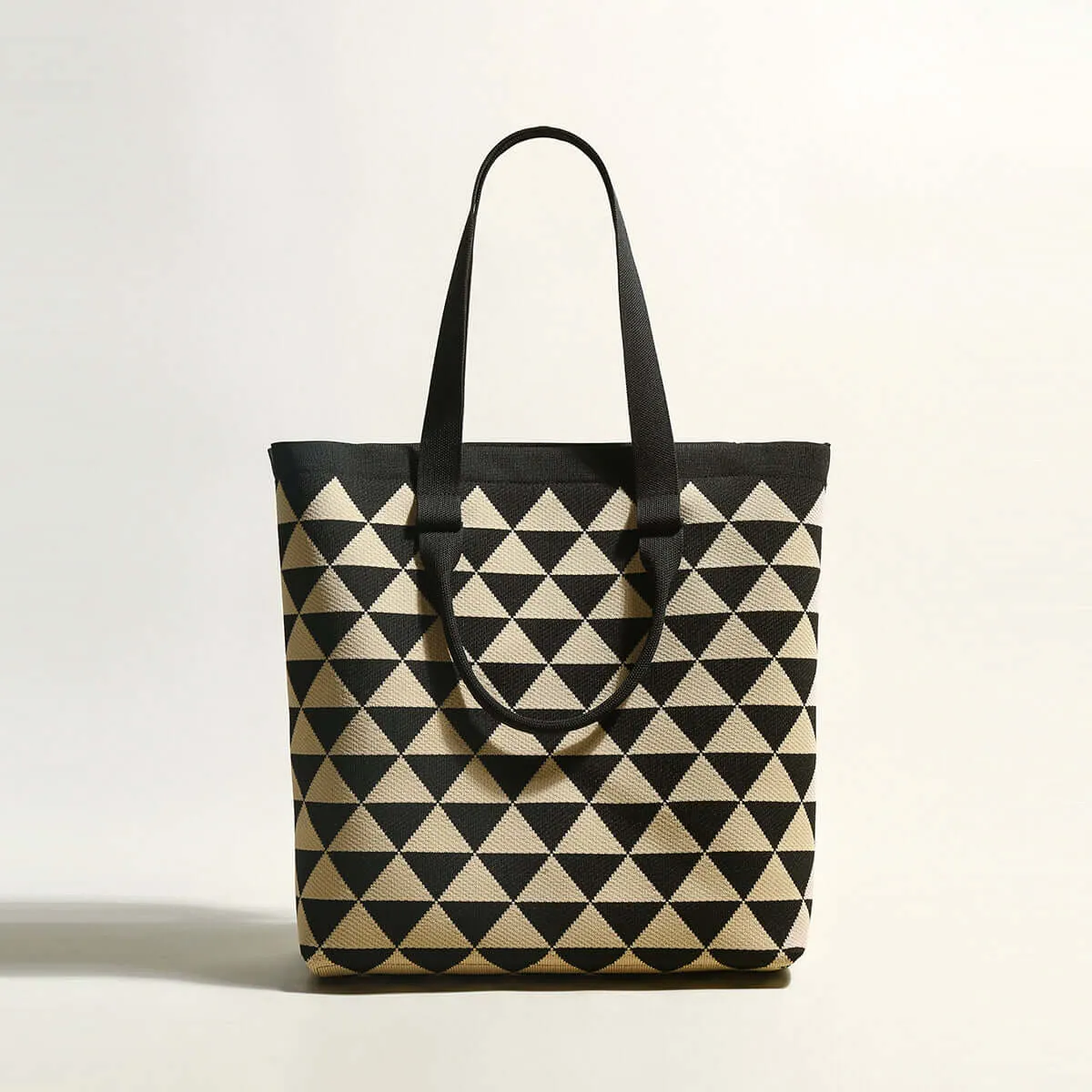 Triangle Khaki Privacy-focused Canvas Tote Huge selection Checkered Bag
