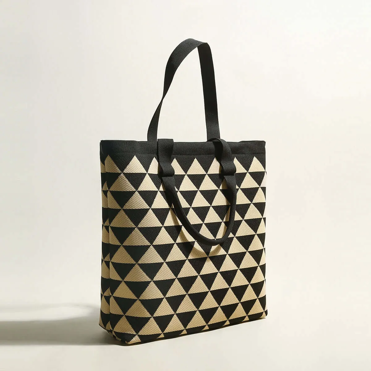 Triangle Khaki Privacy-focused Canvas Tote Huge selection Checkered Bag