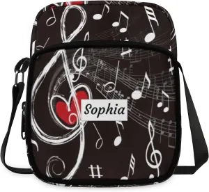 TropicalLife Personalized Crossbody Bag for Women Men Custom Name Messenger Bags