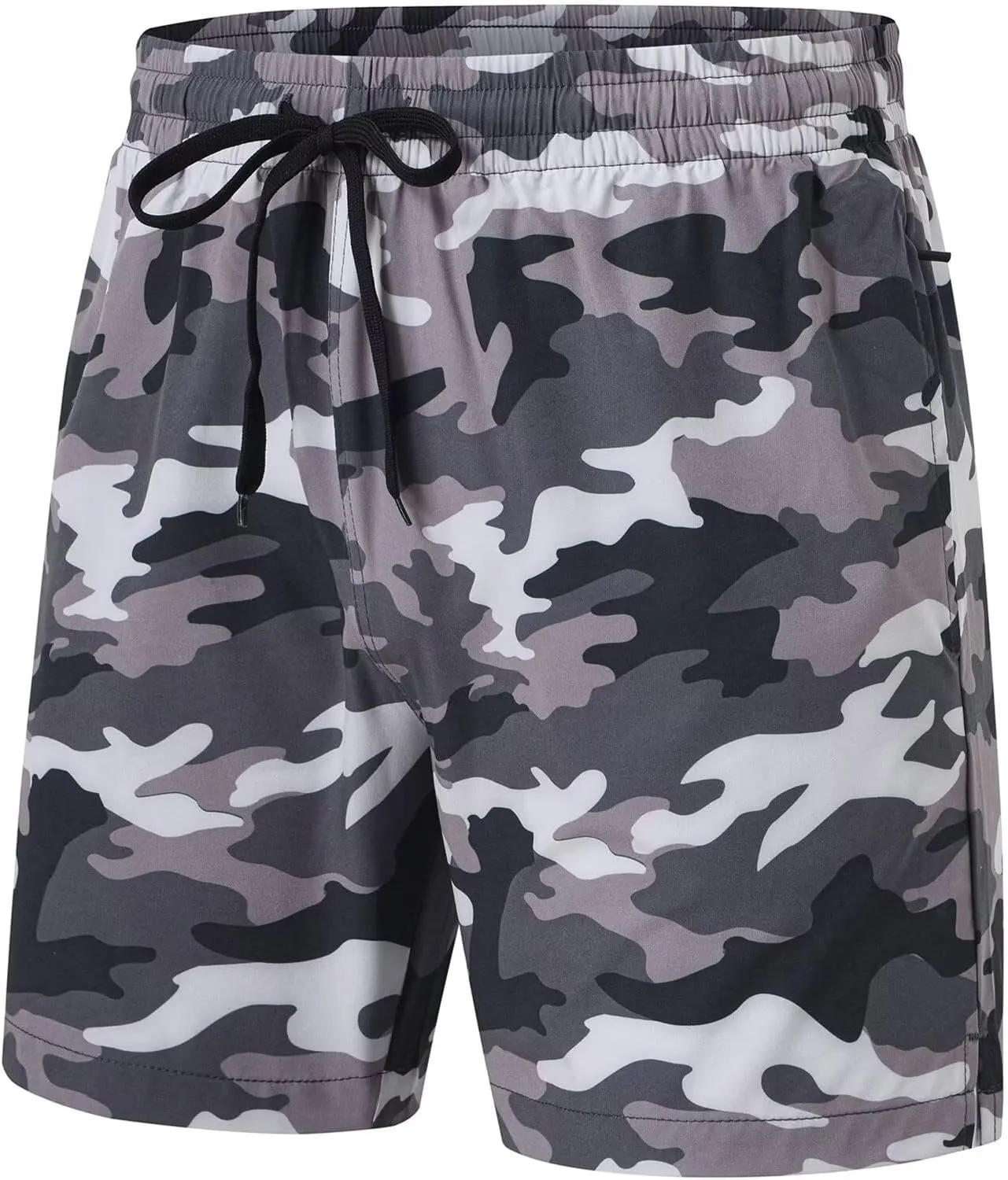 Tyhengta Men's Swim Trunks Quick Dry Beach Shorts with Zipper Pockets and Mesh Lining